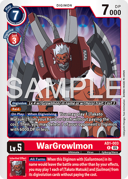 WarGrowlmon AD1-003